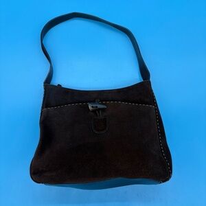 Vtg Lauren Ralph Lauren Brown Leather Shoulder Crossbody Bag Boho Preppy